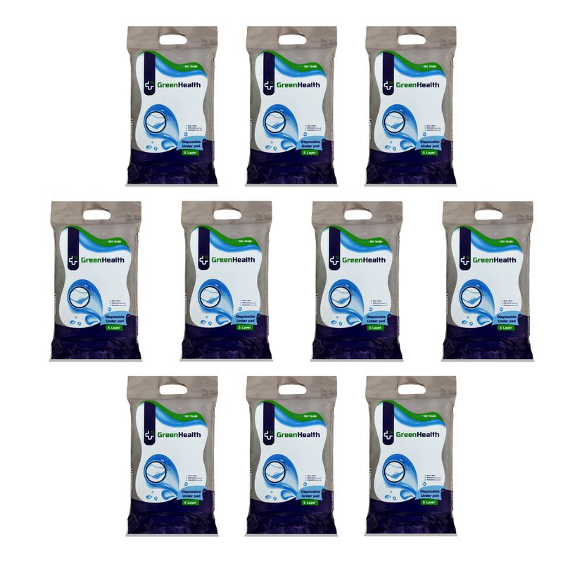 پد زیرانداز بیمار گرین هلث کد l5 50 مجموعه 10 عددی