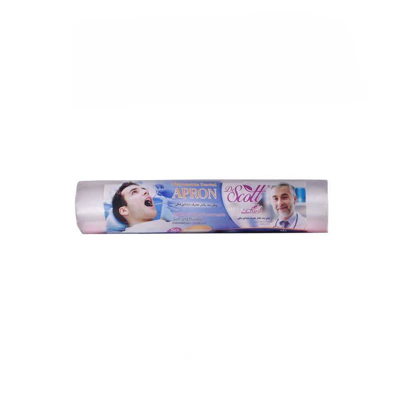 پیش بند یکبار مصرف دندانپزشکی دکتر اسکات مدل antibacterial roll w بسته 50 عددی