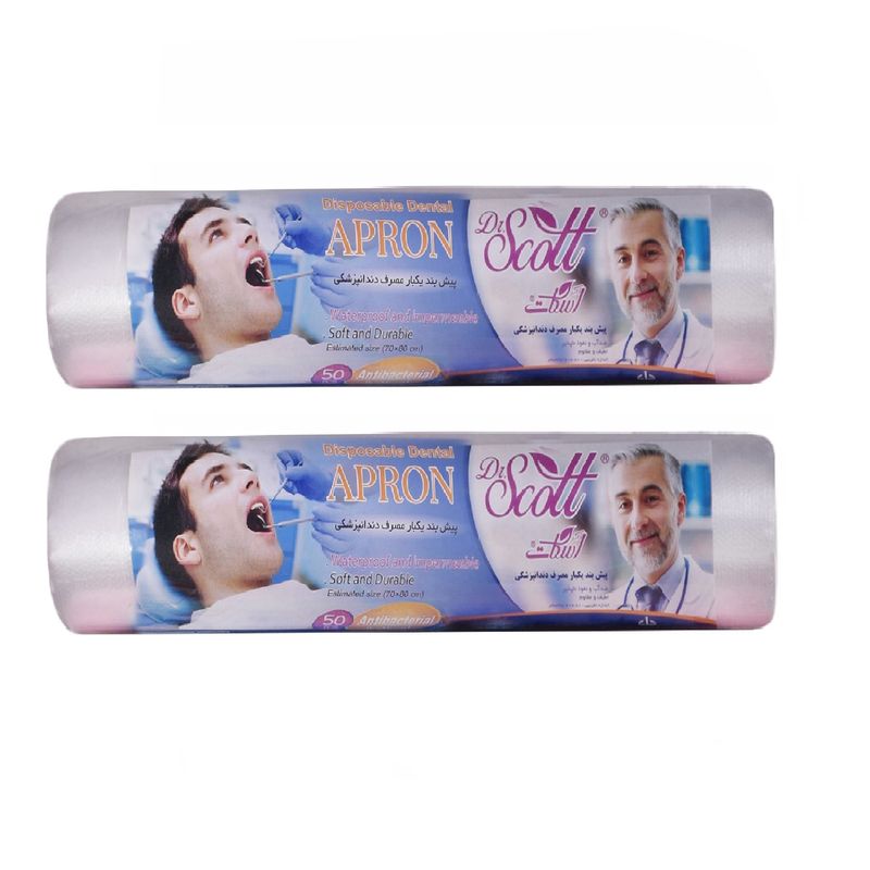 پیش بند یکبار مصرف دندانپزشکی دکتر اسکات مدل rww 2pkg مجموعه 2 عددی