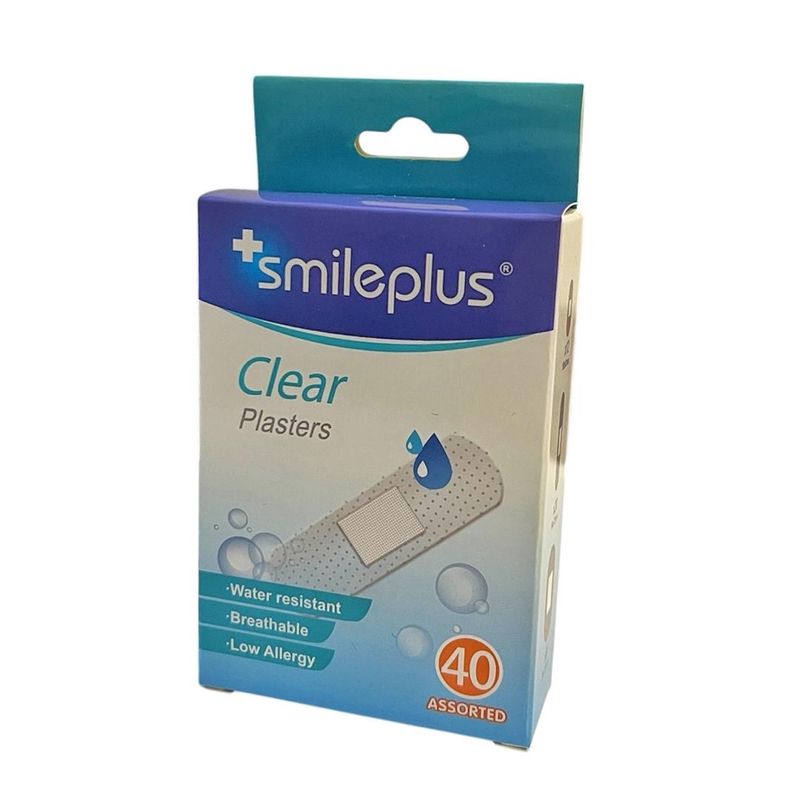 چسب زخم اسمایل پلاس مدل clear mix کد 6301 بسته 40 عددی