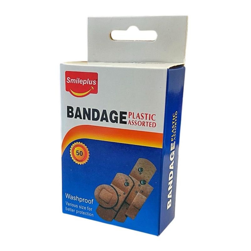 چسب زخم اسمایل پلاس مدل washproof mix کد 1109 بسته 50 عددی
