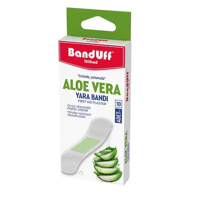 چسب زخم باندوف مدل aloe vera بسته 10 عددی