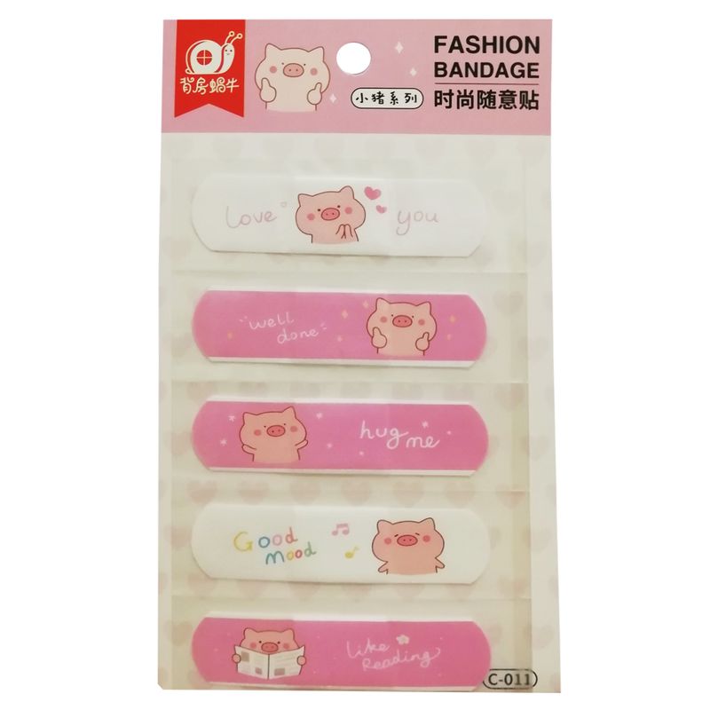 چسب زخم طرح خوک کد c 011 بسته 5 عددی