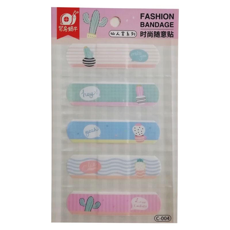 چسب زخم طرح کاکتوس کد c 004 بسته 5 عددی