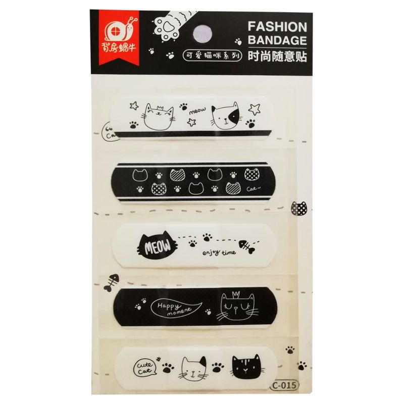 چسب زخم طرح گربه کد c 015 بسته 5 عددی