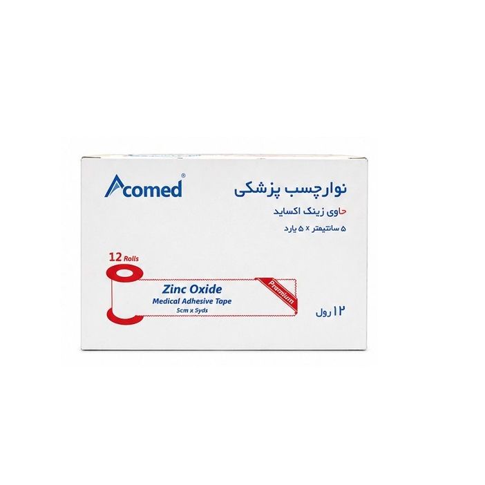 چسب زخم مدل zinc oxide بسته 12 عددی