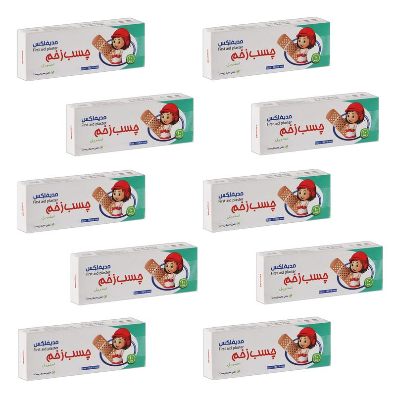 چسب زخم مدیفلکس مدل aid b10 ده بسته 10 عددی