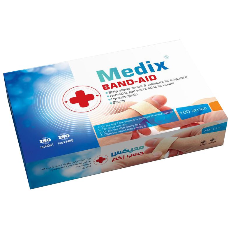 چسب زخم مدیکس مدل antiallergic بسته 100 عددی