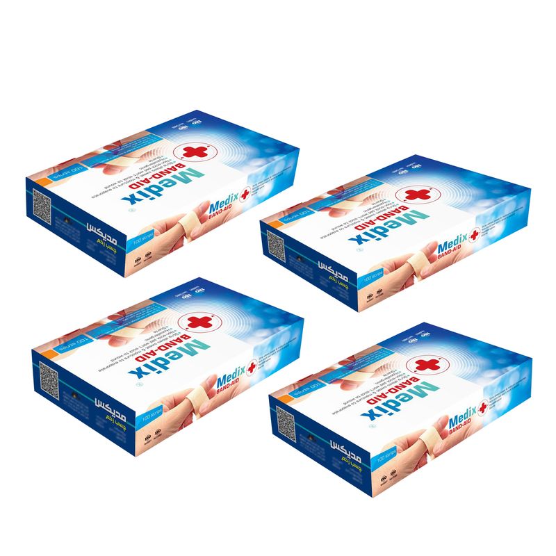 چسب زخم مدیکس مدل hypoallergic چهار بسته 100 عددی