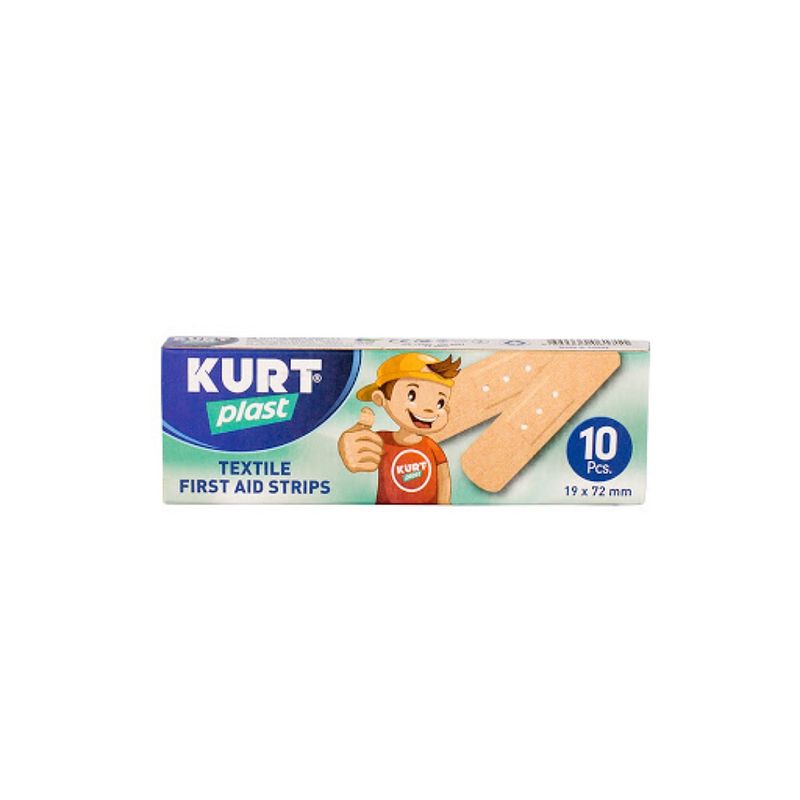 چسب زخم کورت پلاست مدل first aid strips بسته 10 عددی