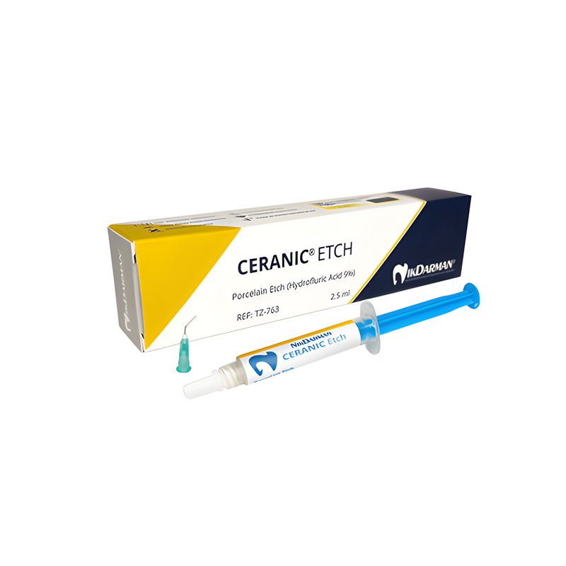 ژل اسید اچ پرسلن نیک درمان مدل ceranic etch حجم 2.5 میلی لیتر