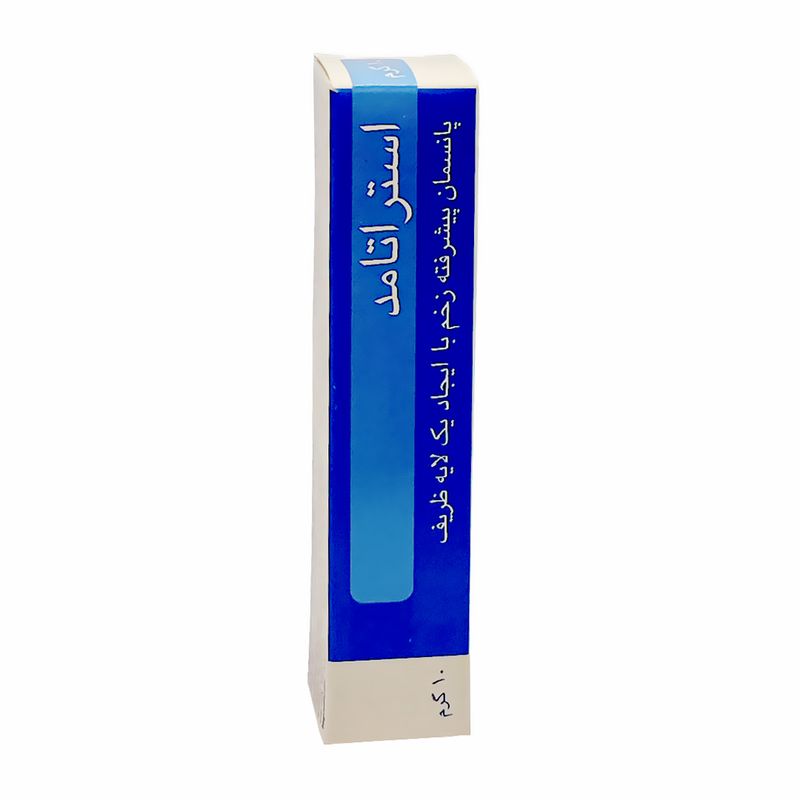 ژل ترمیم‌کننده زخم استراتامد استرات فارما 10 گرمی حفظ سلامت و استحکام پوست نرم‌کننده و صاف‌کننده زخم‌های برآمده رفع خارش و ناراحتی حاوی پروبیوتیک