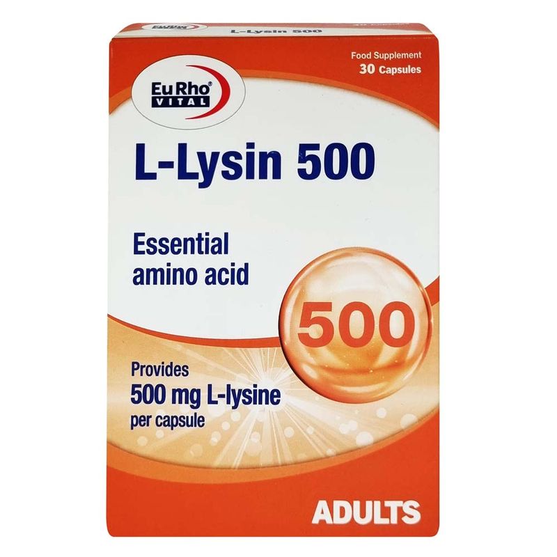 کپسول ال لیزین یوروویتال   500 میلی گرم بسته 30 عددی