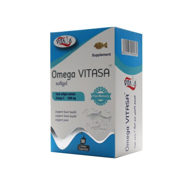 کپسول امگا 3 1000 میلی گرم ویتاسا بسته 50 عددی
