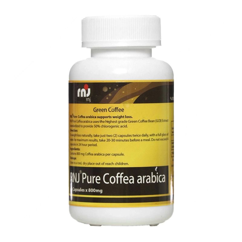 کپسول قهوه گرین عربیکا آر ان جی 800 میلی گرم بسته 60 عددی