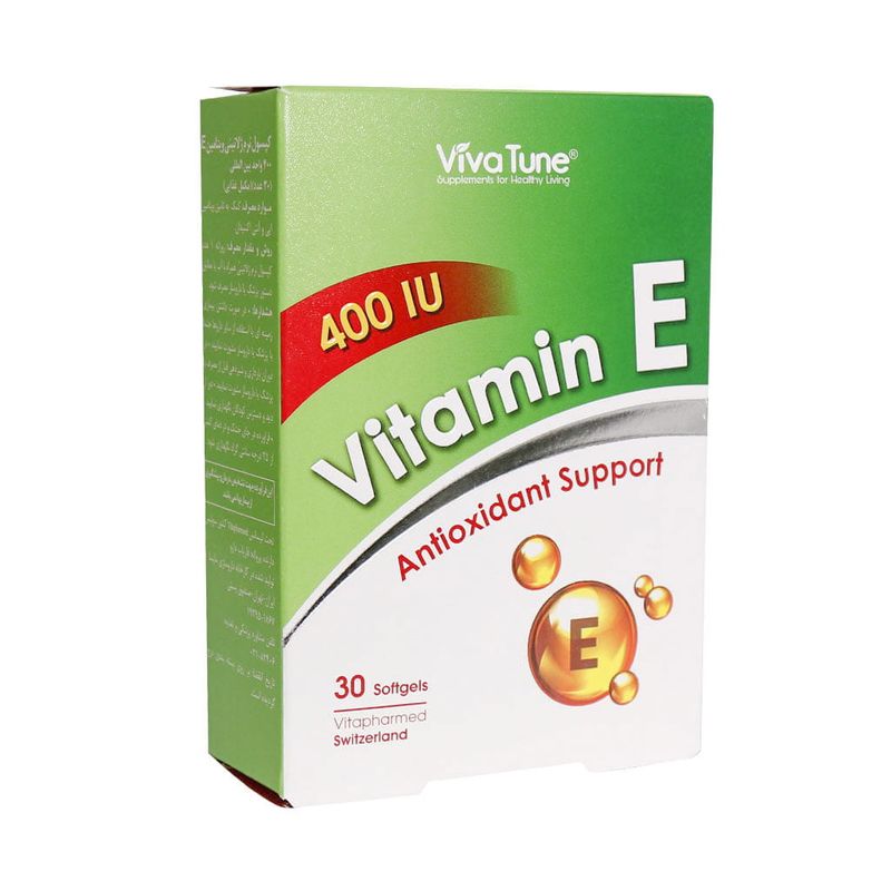 کپسول نرم ژلاتینی ویتامین e 400 واحد ویوا تیون بسته 30 عددی