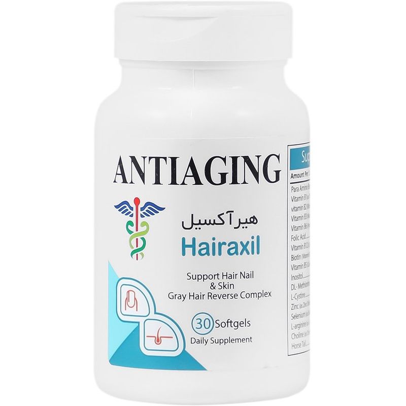 کپسول ژلاتینی هیرآکسیل آنتی ایجینگ بسته 30 عددی