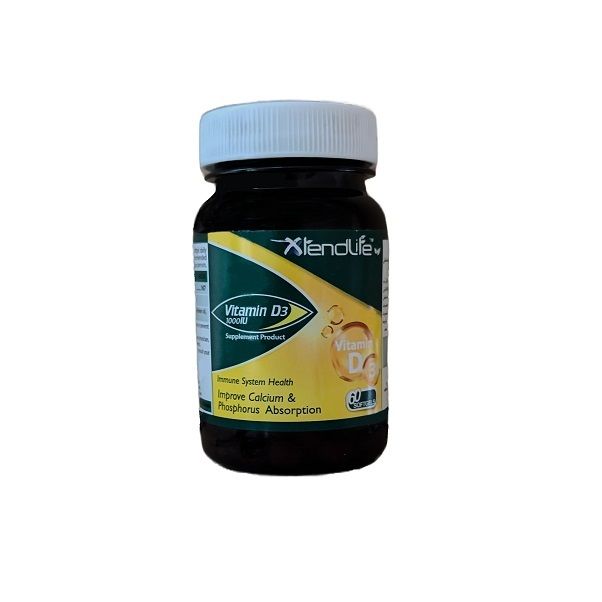 کپسول ژلاتینی ویتامین d3 1000 اکستند لایف بسته 60 عددی