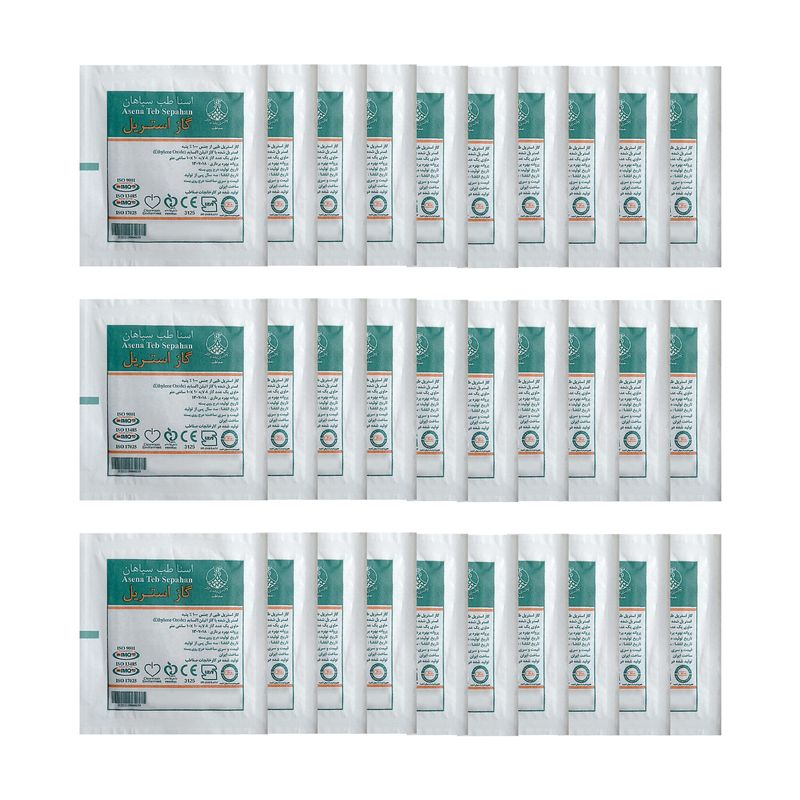گاز استریل اسنا طب سپاهان مدل 001 مجموعه 30 عددی