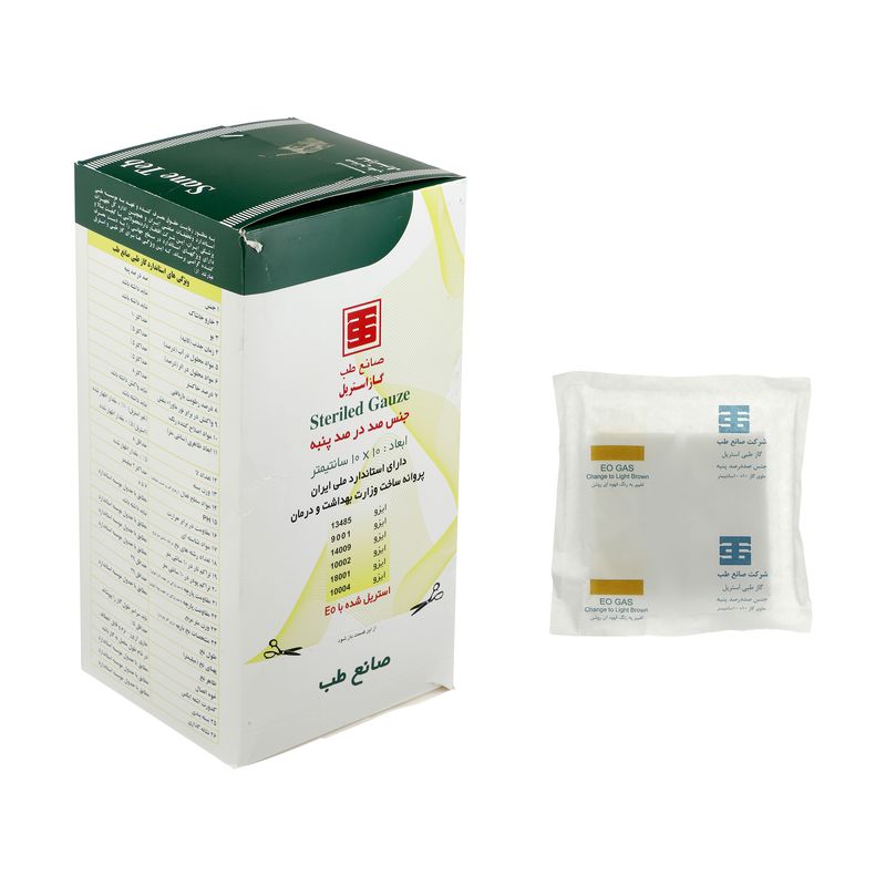 گاز استریل صانع طب مدل pa01 بسته 60 عددی
